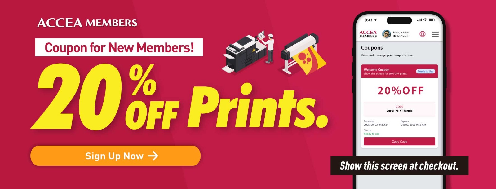 20% off for NEW MEMBERS